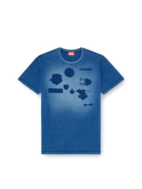 Diesel T-SHIRT WITH SHADOW-EFFECT PATCHES