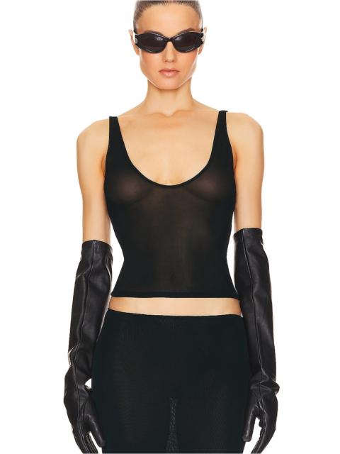 HELSA Sheer Knit Tank Top
