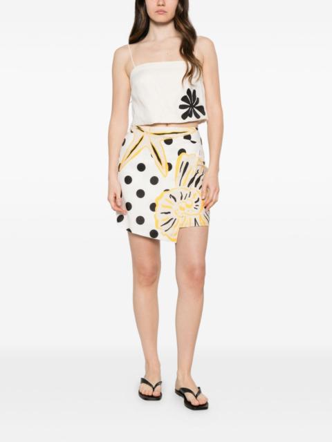CALA de la CRUZ Ariella floral-patch top