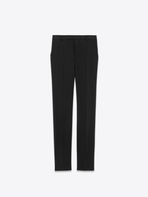 high-waisted pants in faille