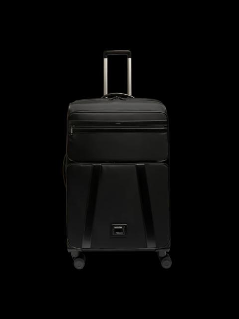 LANCEL large leather-trim suitcase
