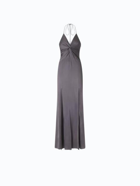 PINKO LONG SLIP DRESS WITH FRONT KNOT
