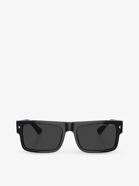 PR A10S rectangle-frame acetate sunglasses