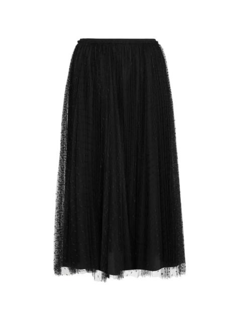REDValentino Point d'esprit tulle midi skirt