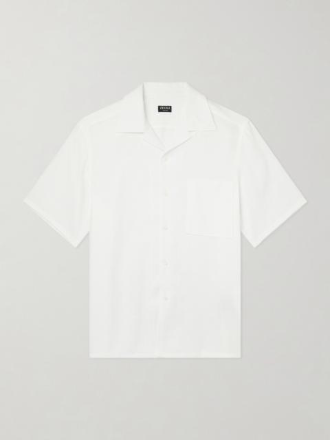 ZEGNA Convertible-Collar Linen Shirt