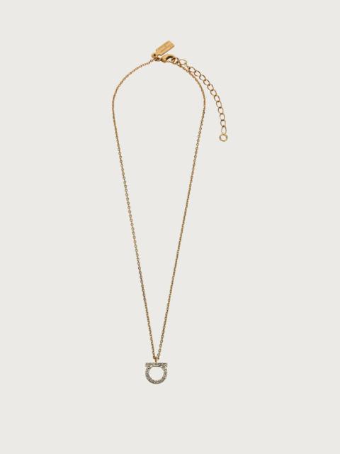 FERRAGAMO Gancini crystals necklace (L)