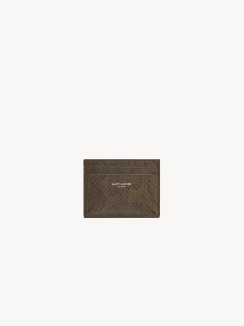 SAINT LAURENT SAINT LAURENT PARIS CARD CASE IN PYTHON
