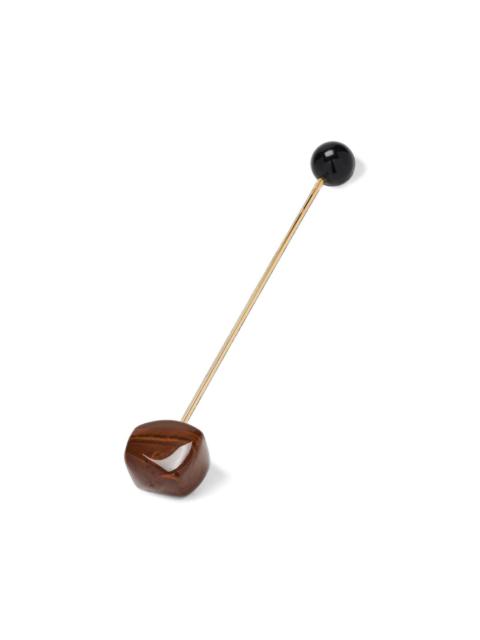 Plan C bead-embellished pin brooch