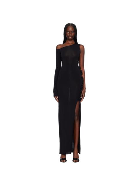 NENSI DOJAKA Black One Shoulder Maxi Dress