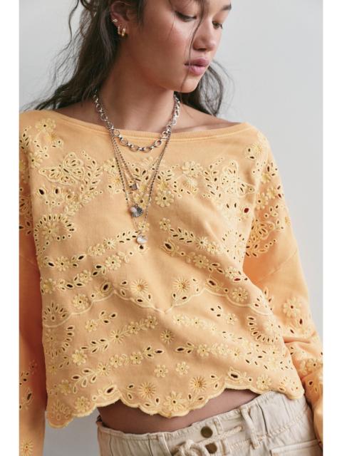 FREE PEOPLE Iris Embroidered Sweatshirt