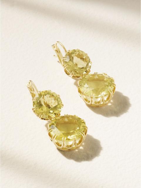 ILEANA MAKRI Double Crown 18-karat gold topaz earrings Yellow