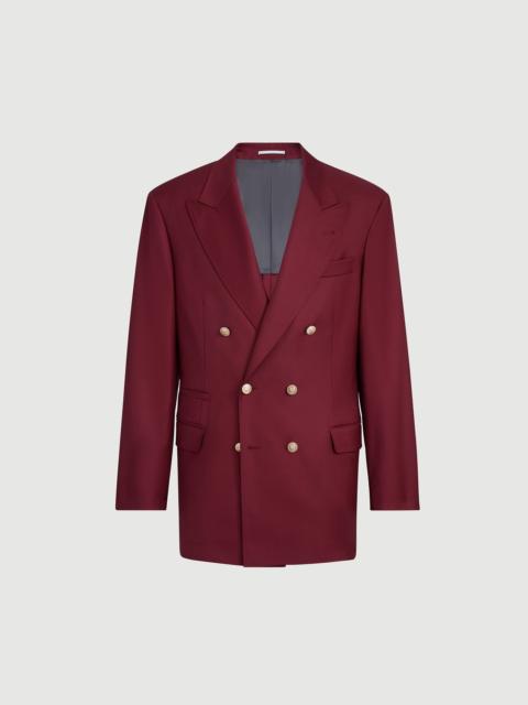 Brunello Cucinelli Virgin wool batavia one-and-a-half breasted Tailor blazer with metal buttons