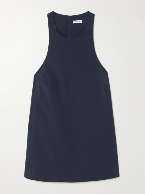ST. AGNI Open-back Cotton-blend Poplin Tank