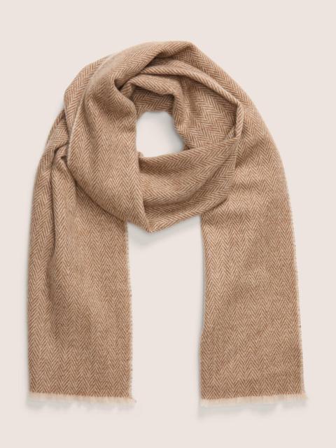 Vince Herringbone Cashmere Scarf