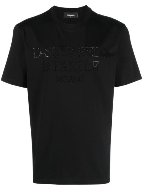 DSQUARED2 studded-logo cotton T-shirt