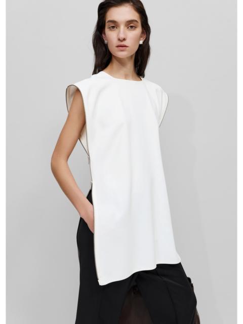 BEVZA Bevza Zipper Tunic Top - White
