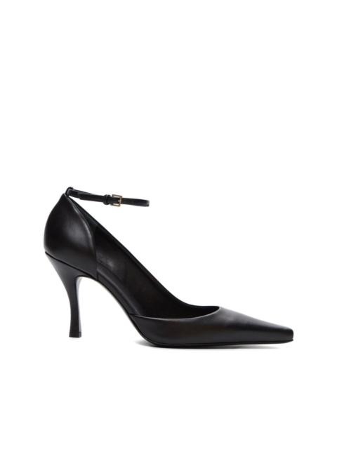 Loulou de Saison 85mm Carllas asymmetric ankle strap pumps