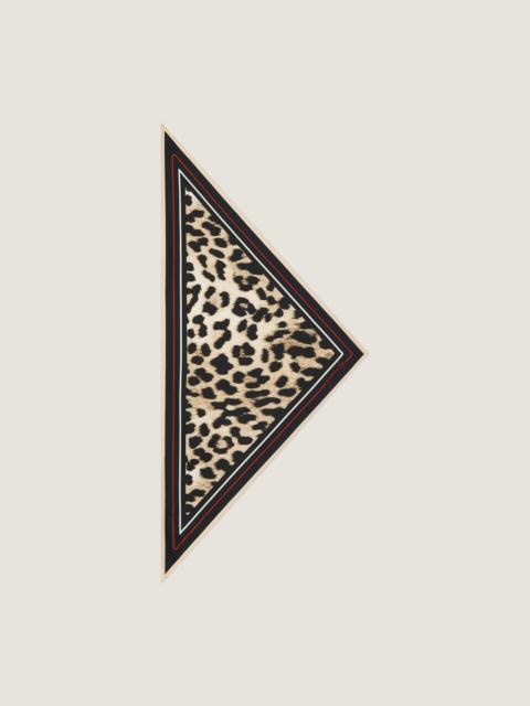 Givenchy TRIANGLE IN SILK WITH LEOPARD PRINT