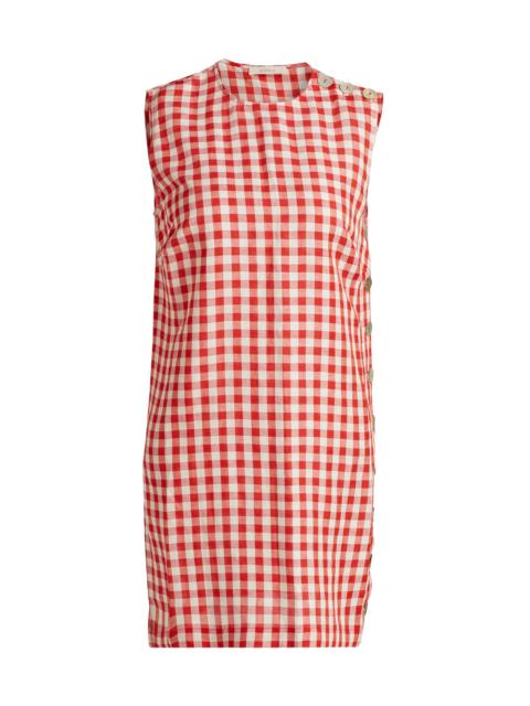 DÔEN Women's Coralie Gingham Mini Shift Dress - Scarlet Marilyn Gingham