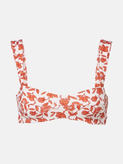 SIR. Chloe floral bandean bikini top