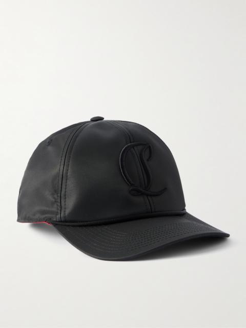 Christian Louboutin Mooncrest AC Logo-Embroidered Leather-Trimmed Nylon-Twill Baseball Cap