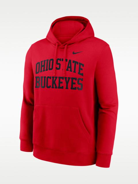 Nike Ohio State Primetime Arched Club Men's Nike College Pullover Hoodie