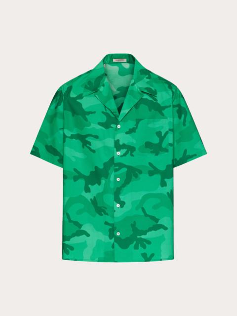 Valentino CAMOUFLAGE PRINT COTTON SHIRT