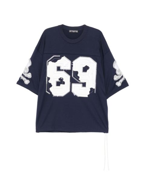 mastermind JAPAN number skull graphic T-shirt