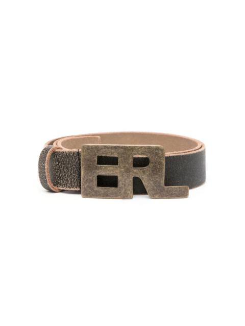 ERL logo-plaque leather belt