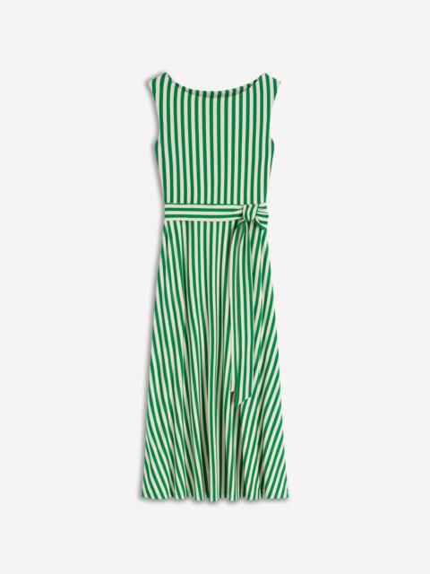 BODEN Tamsin Jersey Midi Dress-Fresh Green and Ivory Stripe