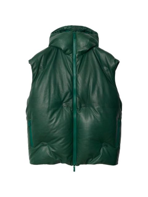 hooded down gilet