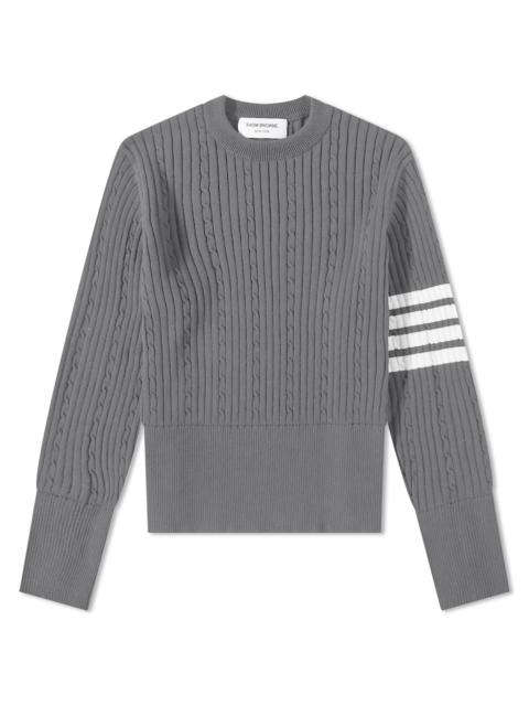 Thom Browne Thom Browne Engineered Stripe Cable Knit