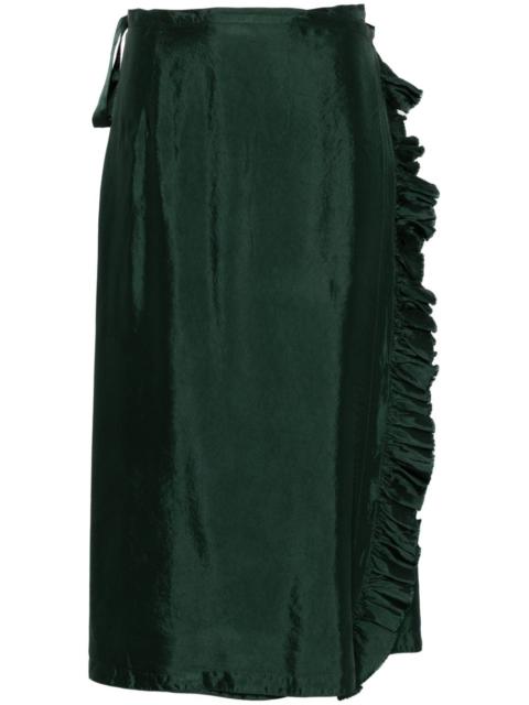 Aspesi wrap-design midi skirt