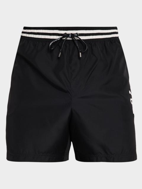 Dolce & Gabbana Men's Logo Crest Swim Trunks