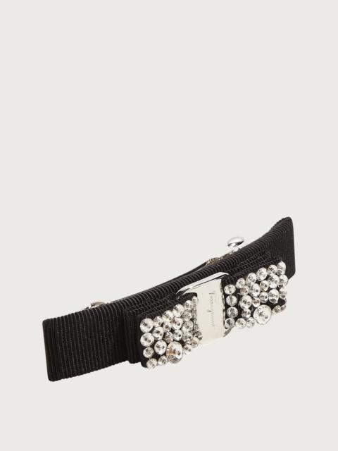 FERRAGAMO Vara bow crystal hairclip