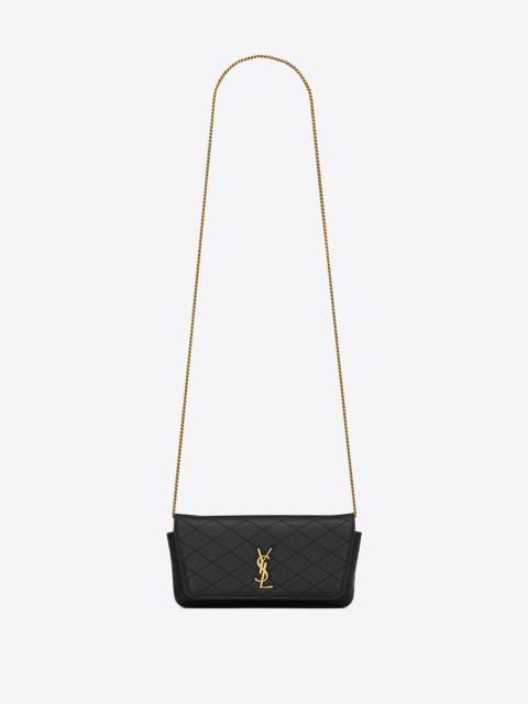 SAINT LAURENT gaby phone holder in quilted leather