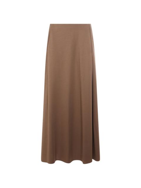 Max Mara rear-zip A-line skirt