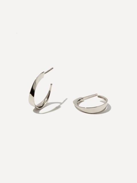 Otiumberg Silver-Plated Small Twisted Wave Hoop Earrings