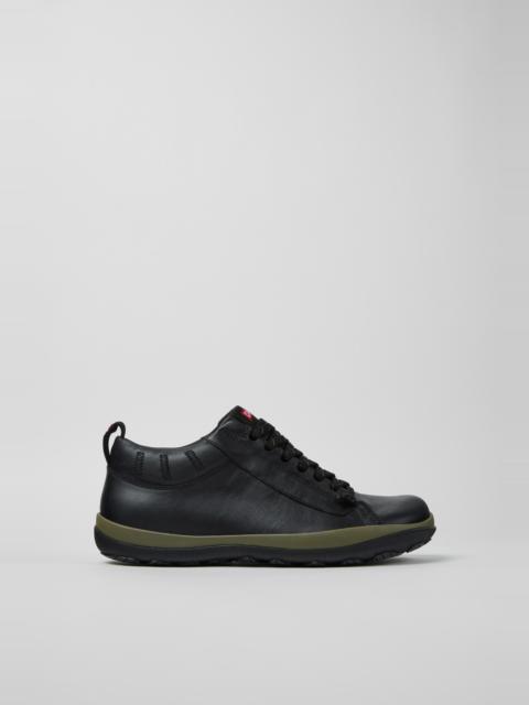 CAMPER Peu Pista GM Black Leather Ankle Boots for Men.