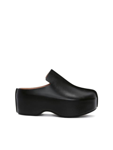leather platform loafers