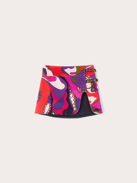 PUCCI ORCHIDEE PRINT MINI SKIRT