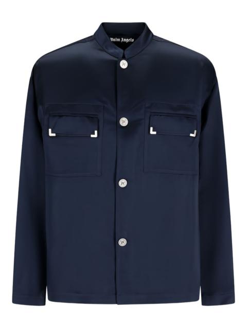 Palm Angels long-sleeve flap-pocket shirt