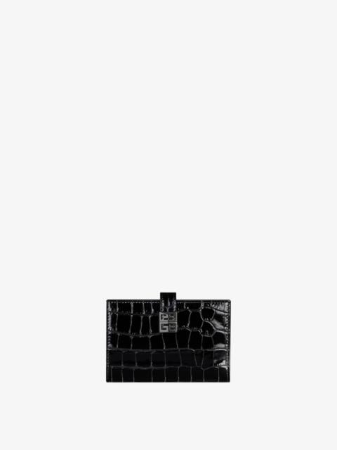 Givenchy 4G WALLET IN CROCODILE EFFECT LEATHER