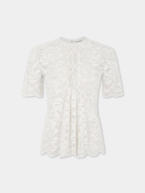 rabanne MINI LACE IVORY TOP