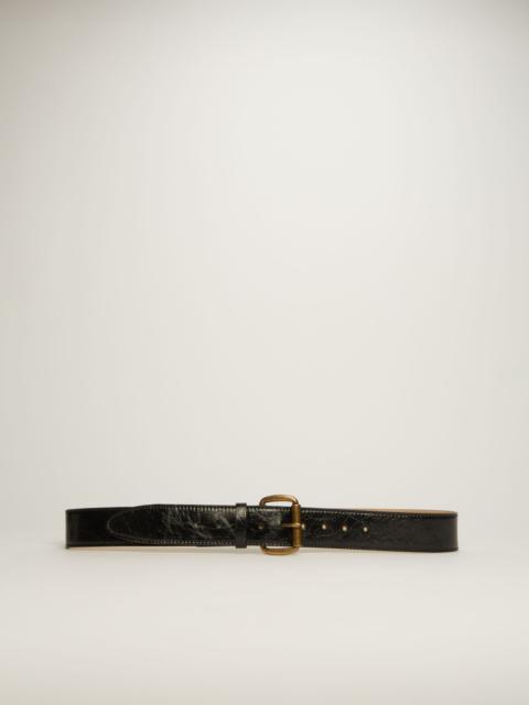 Acne Studios Cracked leather belt black