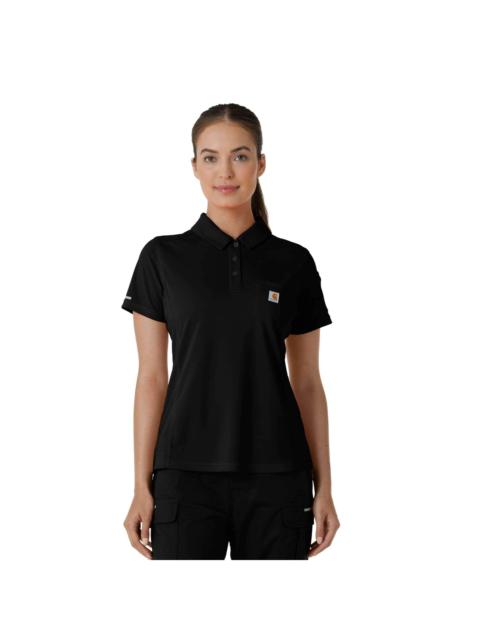 Carhartt Women's Rugged Flex® RSCU Lightweight Short Sleeve Polo Scrub Top