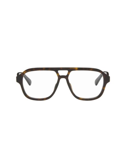 GUCCI Brown Simple Fit Optical Frame Glasses