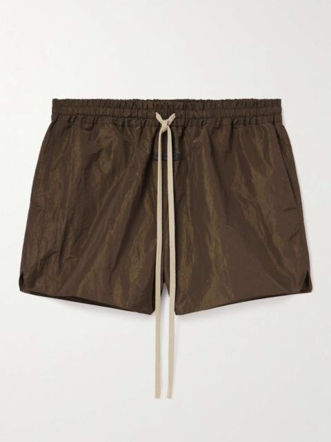 Fear of God Logo-Appliquéd Crinkled-Shell Drawstring Shorts