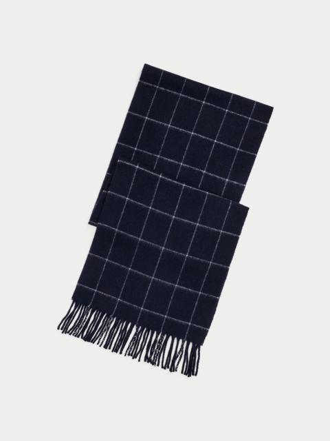 Polo Ralph Lauren Windowpane Cashmere-Wool Scarf