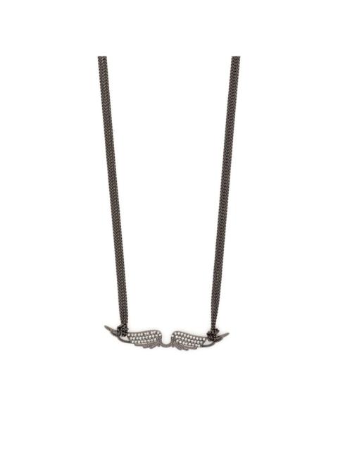 Zadig & Voltaire embellished wing pendant necklace